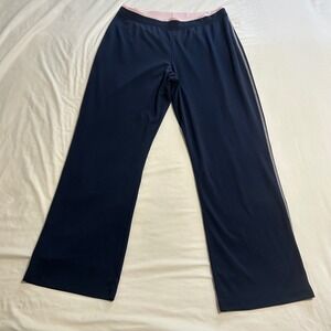 St Johns Bay Navy Blue Mesh Athletic Straight Leg Pants Large